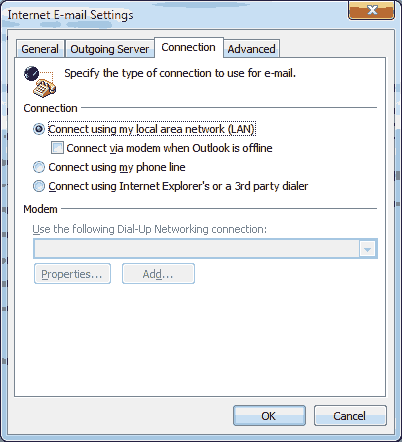 Outlook settings